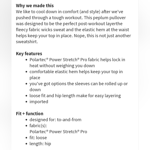 LULULEMON | Peplum Pullover short sleeve top - Picture 7 of 7